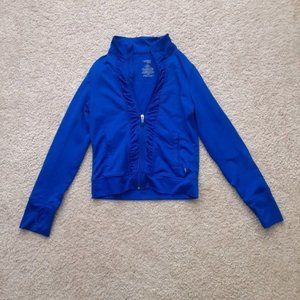 danskin now track jacket blue long sleeve zipper size Medium junior